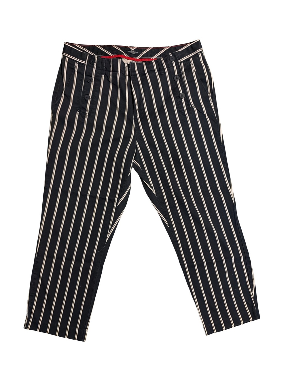 Tommy Hilfiger Navy Pants with White Pinstripes